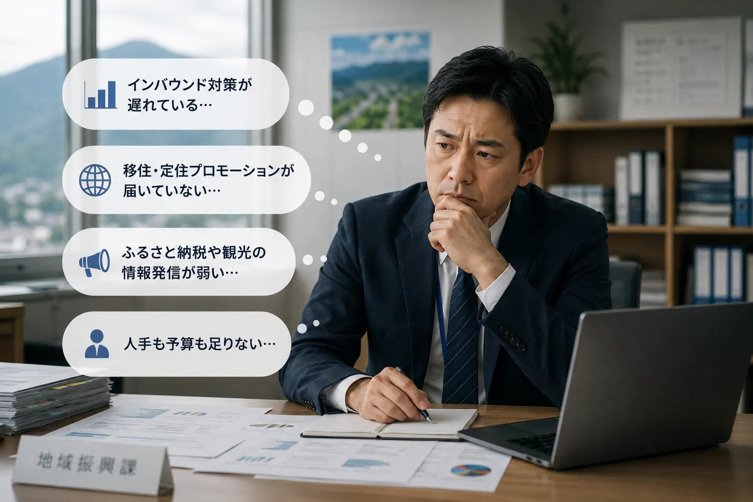地域情報発信に課題を感じる自治体担当者