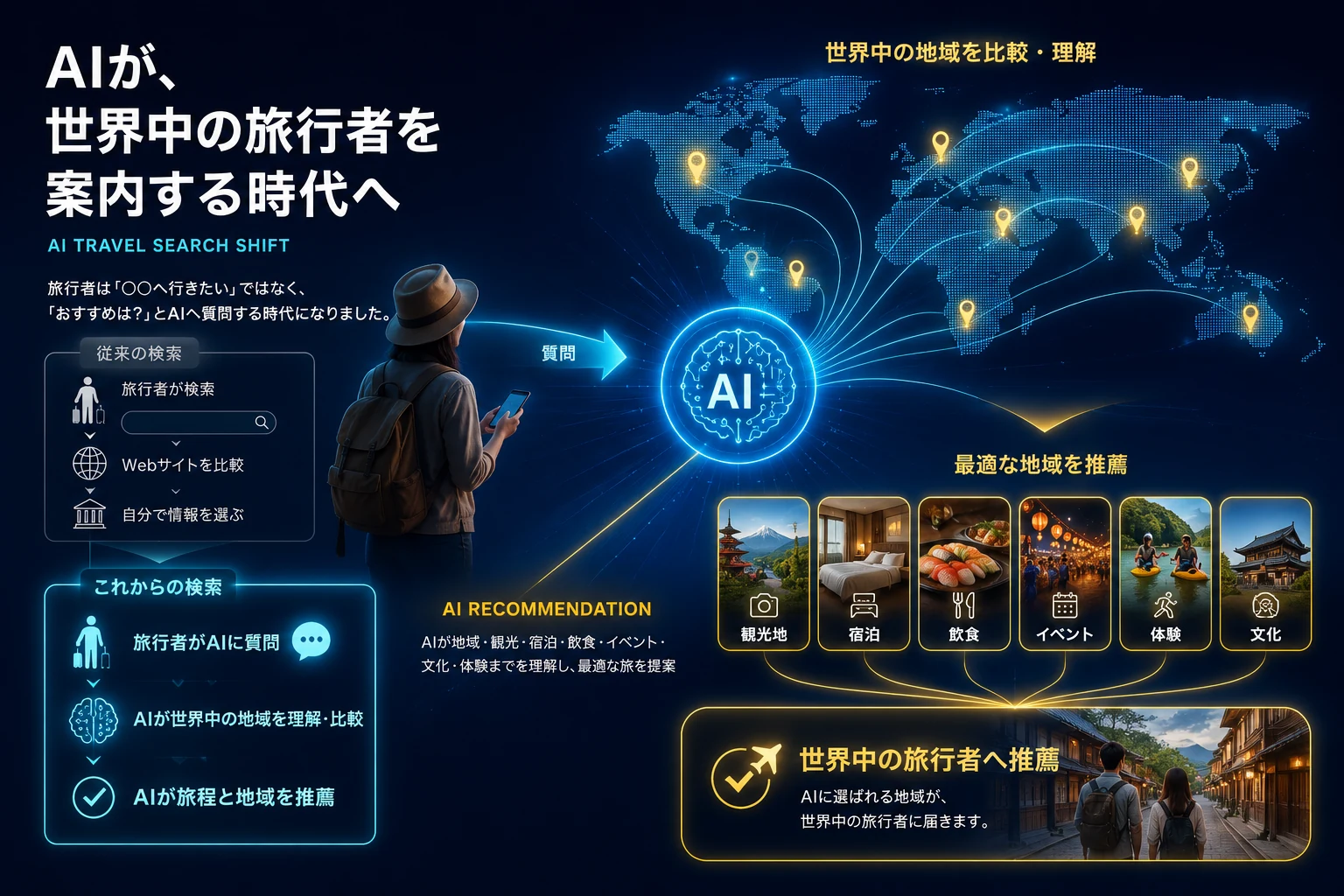 AIが世界中の旅行者を案内する時代へ